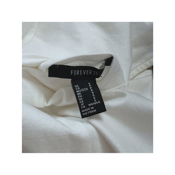 SOLD White Fit and Flare Dress Forever 21 Size Small - Picture 5 of 9